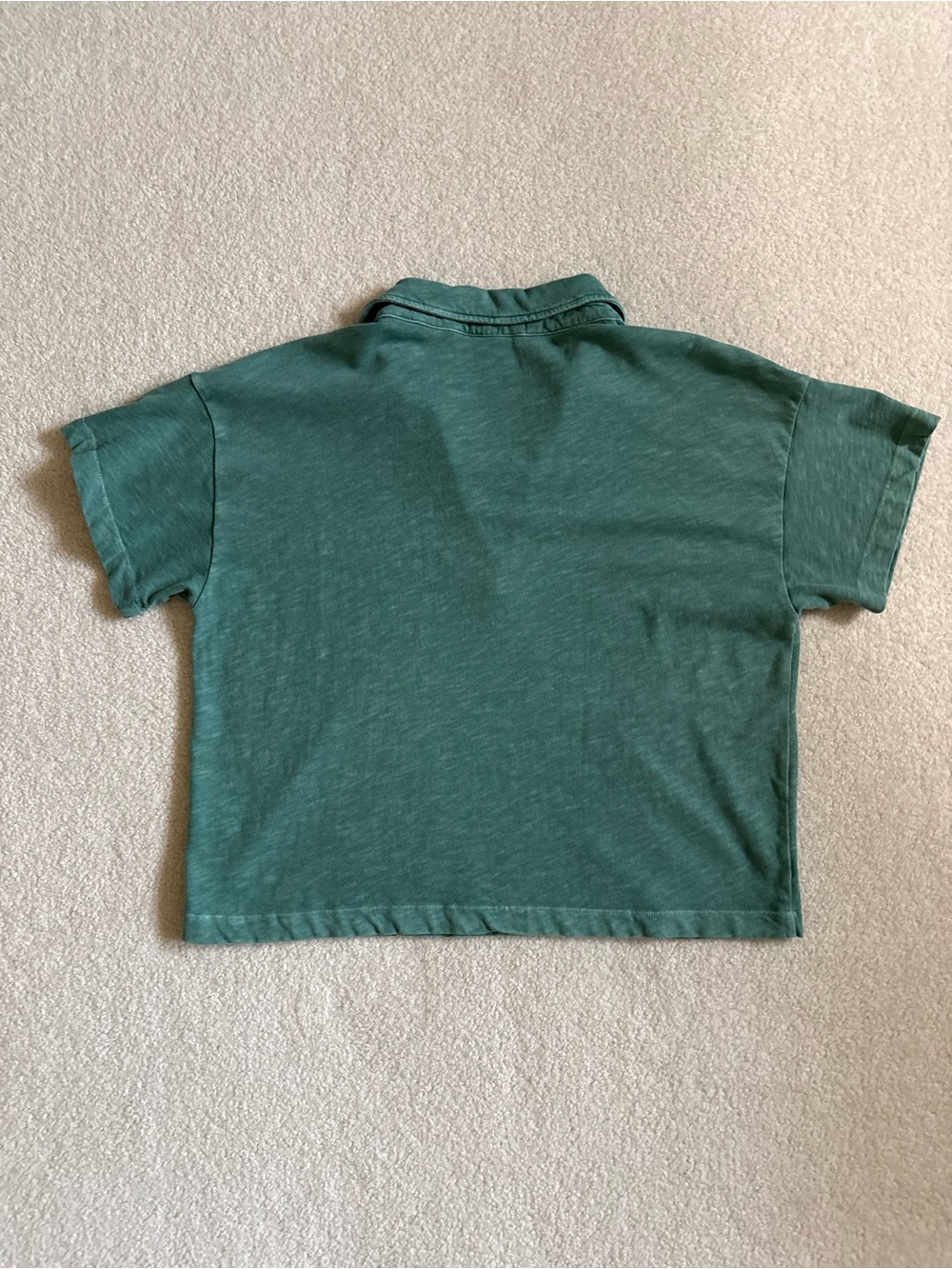 Marine Layer Women’s V-Neck Short Sleeve Polo Tee 100% Cotton Size L Green - Picture 4 of 12